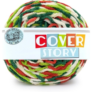 Lion Brand Yarn, Cover Story Blanket Yarn for Knitting, Crochet and Crafts, Mercury, 1 Pack, Super Bulky Fiber for Soft Aghans, Cozy Pillows, and Easy-Care Stuffed Animals(Jolly Heist)