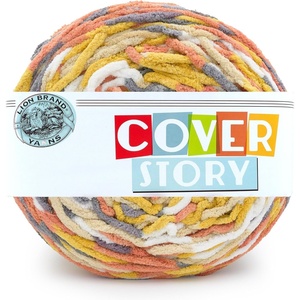 Lion Brand Yarn, Cover Story Blanket Yarn for Knitting, Crochet and Crafts, Mercury, 1 Pack, Super Bulky Fiber for Soft Aghans, Cozy Pillows, and Easy-Care Stuffed Animals(Prairie Gold)
