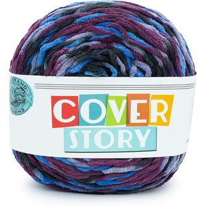 Lion Brand Yarn, Cover Story Blanket Yarn for Knitting, Crochet and Crafts, Mercury, 1 Pack, Super Bulky Fiber for Soft Aghans, Cozy Pillows, and Easy-Care Stuffed Animals(Royal)