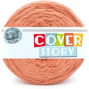 Lion Brand Yarn, Cover Story Blanket Yarn for Knitting, Crochet and Crafts, Mercury, 1 Pack, Super Bulky Fiber for Soft Aghans, Cozy Pillows, and Easy-Care Stuffed Animals(Ember)