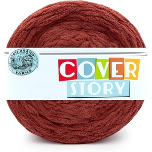 Lion Brand Yarn, Cover Story Blanket Yarn for Knitting, Crochet and Crafts, Mercury, 1 Pack, Super Bulky Fiber for Soft Aghans, Cozy Pillows, and Easy-Care Stuffed Animals(Canyon)