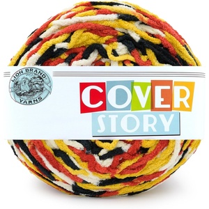 Lion Brand Yarn, Cover Story Blanket Yarn for Knitting, Crochet and Crafts, Mercury, 1 Pack, Super Bulky Fiber for Soft Aghans, Cozy Pillows, and Easy-Care Stuffed Animals(Lantern Festival)