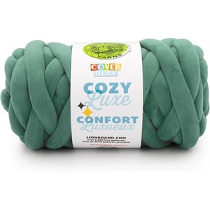 Lion Brand Yarn Cover Story Cozy Luxe, Blanket Yarn for Knitting and Crochet, Honey, 1 Pack(Hunter Green)