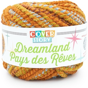 Lion Brand Yarn Cover Story Dreamland, Blanket Yarn, Tartan, 1 Pack(Bonfire)