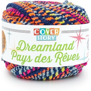 Lion Brand Yarn Cover Story Dreamland, Blanket Yarn, Tartan, 1 Pack(Cosmos)