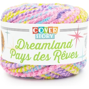 Lion Brand Yarn Cover Story Dreamland, Blanket Yarn, Tartan, 1 Pack(Fairy Garden)