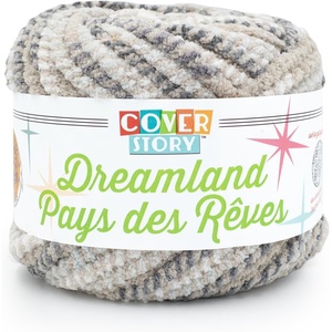 Lion Brand Yarn Cover Story Dreamland, Blanket Yarn, Tartan, 1 Pack(Pebble Beach)