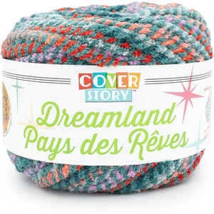 Lion Brand Yarn Cover Story Dreamland, Blanket Yarn, Tartan, 1 Pack(Prairie Sunset)