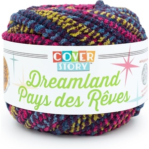 Lion Brand Yarn Cover Story Dreamland, Blanket Yarn, Tartan, 1 Pack(Wonderland)