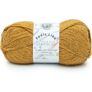 Lion Brand Yarn Feels Like Alpaca, Soft Yarn for Knitting, Silver, 1 Pack(Mustard)