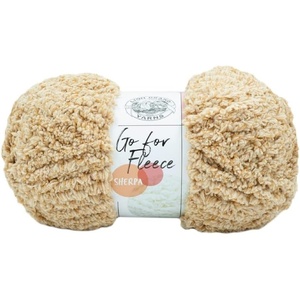 Lion Brand Yarn Go for Fleece Sherpa Jumbo Yarn for Knitting, Crocheting, and Crafting, 1 Pack, Blush(Honey)