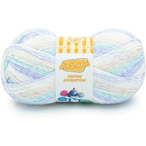 Lion Brand Yarn Ice Cream Roving Stripes Yarn, Candy Dots, 1 Count (Pack of 1)