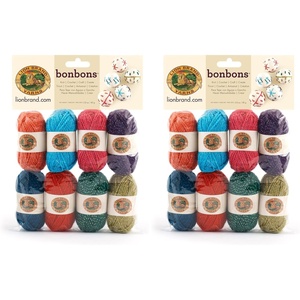 Lion Brand Yarn Lion Brand Bonbons 680 Crayons(Celebrate)