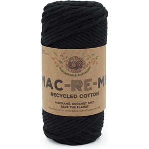 Lion Brand Yarn Mac-Re-Me Macrame Yarn, Sweet Pink(Black)