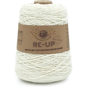Lion Brand Yarn, Re-Up Bonus Bundle Yarn for Crocheting & Knitting, Pomegranate, 1 Pack | Recycled Cotton, Polyester Blend Yarn for Knitting, Crochet, Crafts, Worsted Fiber for Bags, Kitchen Dishcloths, Blankets(Full Moon)