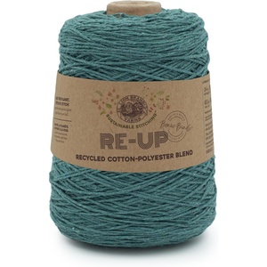 Lion Brand Yarn, Re-Up Bonus Bundle Yarn for Crocheting & Knitting, Pomegranate, 1 Pack | Recycled Cotton, Polyester Blend Yarn for Knitting, Crochet, Crafts, Worsted Fiber for Bags, Kitchen Dishcloths, Blankets(Sea Glass)