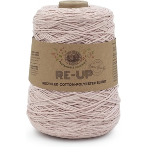 Lion Brand Yarn, Re-Up Bonus Bundle Yarn for Crocheting & Knitting, Pomegranate, 1 Pack | Recycled Cotton, Polyester Blend Yarn for Knitting, Crochet, Crafts, Worsted Fiber for Bags, Kitchen Dishcloths, Blankets(Rosewater)