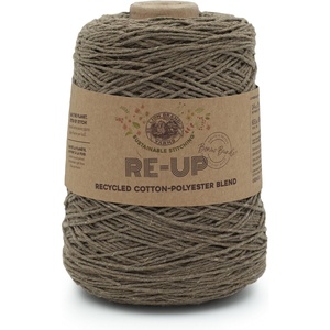 Lion Brand Yarn, Re-Up Bonus Bundle Yarn for Crocheting & Knitting, Pomegranate, 1 Pack | Recycled Cotton, Polyester Blend Yarn for Knitting, Crochet, Crafts, Worsted Fiber for Bags, Kitchen Dishcloths, Blankets(Portobello)