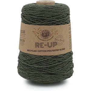 Lion Brand Yarn, Re-Up Bonus Bundle Yarn for Crocheting & Knitting, Pomegranate, 1 Pack | Recycled Cotton, Polyester Blend Yarn for Knitting, Crochet, Crafts, Worsted Fiber for Bags, Kitchen Dishcloths, Blankets(Everglade)