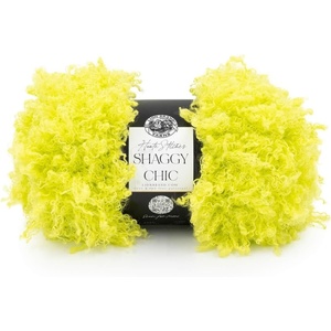 Lion Brand Yarn Shaggy Chic, Fashion Yarn for Knitting and Crochet, Hot Pink, 1 Pack(Acid Green)