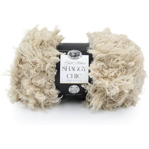 Lion Brand Yarn Shaggy Chic, Fashion Yarn for Knitting and Crochet, Hot Pink, 1 Pack(Latte)