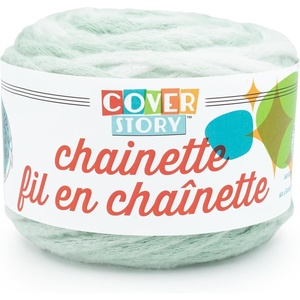 Lion Brand Yarn, Super Bulky Cover Story Chainette, Blanket Yarn for Knitting and Crochet, Black, 1 Pack(Mint)