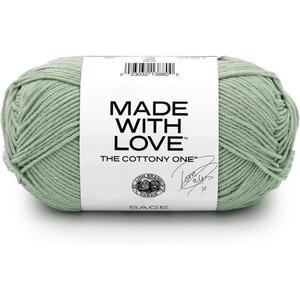 Lion Brand Yarn, Tom Daley Made with Love The Cottony One Yarn for Crocheting, Knitting, and Crafts, Red Red Wine, 1 Pack | Tom Daley Made With Love Cotton, Acrylic Yarn for Knitting, Crochet, Crafts, Worsted Fiber for Soft Blankets, Hats, Sweaters(Sage)