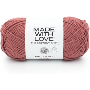 Lion Brand Yarn, Tom Daley Made with Love The Cottony One Yarn for Crocheting, Knitting, and Crafts, Red Red Wine, 1 Pack | Tom Daley Made With Love Cotton, Acrylic Yarn for Knitting, Crochet, Crafts, Worsted Fiber for Soft Blankets, Hats, Sweaters(Red Red Wine)