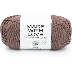 Lion Brand Yarn, Tom Daley Made with Love The Cottony One Yarn for Crocheting, Knitting, and Crafts, Red Red Wine, 1 Pack | Tom Daley Made With Love Cotton, Acrylic Yarn for Knitting, Crochet, Crafts, Worsted Fiber for Soft Blankets, Hats, Sweaters(Hot Cocoa)