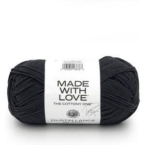Lion Brand Yarn, Tom Daley Made with Love The Cottony One Yarn for Crocheting, Knitting, and Crafts, Red Red Wine, 1 Pack | Tom Daley Made With Love Cotton, Acrylic Yarn for Knitting, Crochet, Crafts, Worsted Fiber for Soft Blankets, Hats, Sweaters(Dustin Lance Blac)