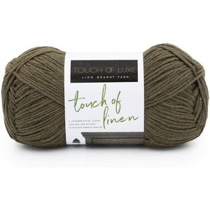 Lion Brand Yarn Touch of Linen Yarn, Fog(Army)