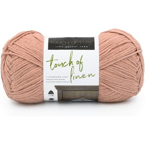 Lion Brand Yarn Touch of Linen Yarn, Fog(Clay)