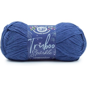 Lion Brand Yarn Truboo Sparkle Yarn, Night Sky, 1 Skein