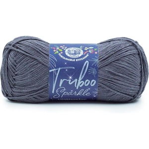Lion Brand Yarn Truboo Sparkle Yarn, Thunder, 1 Skein