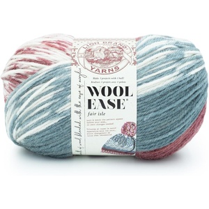 Lion Brand Yarn Wool Ease Fair Isle, Yarn for Knitting, Thistle/Orchid, 1 Pack(Merlot/Charcoal)