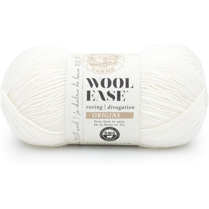 Lion Brand Yarn Wool-Ease Roving Origins, 100% Wool Yarn for Knitting and Crochet, Cream, 3 Pack(Cream)