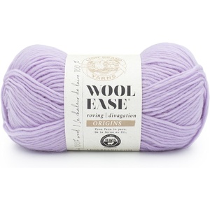 Lion Brand Yarn Wool-Ease Roving Origins, 100% Wool Yarn for Knitting and Crochet, Cream, 3 Pack(Lilac)