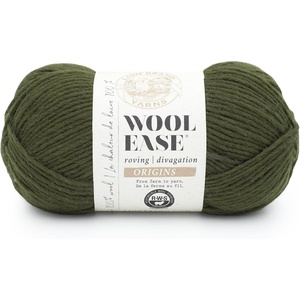 Lion Brand Yarn Wool-Ease Roving Origins, 100% Wool Yarn for Knitting and Crochet, Cream, 3 Pack(Olive)