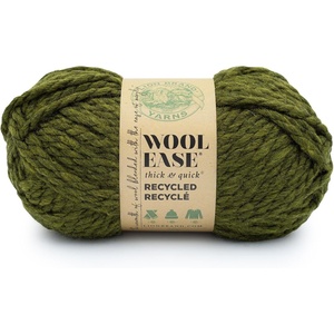 Lion Brand Yarn Wool-Ease T&Q Recycled, Bulky Yarn for Crochet, Cream, 1 Pack(Olive)
