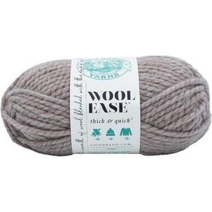 Lion Brand Yarn, Wool-Ease Thick & Quick Yarn, Celebration, White, 3 Pack | Super Bulky Wool Acrylic Blend Fiber for Soft Hats, Sweaters, Chunky Blankets, Yarn for Crochet, Knitting, Crafts, Weaving(Driftwood)