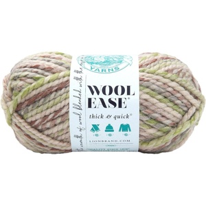 Lion Brand Yarn, Wool-Ease Thick & Quick Yarn, Celebration, White, 3 Pack | Super Bulky Wool Acrylic Blend Fiber for Soft Hats, Sweaters, Chunky Blankets, Yarn for Crochet, Knitting, Crafts, Weaving(Fern)