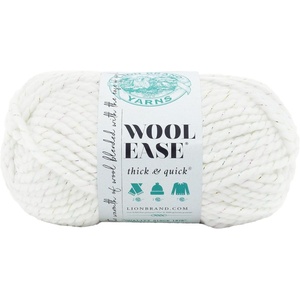 Lion Brand Yarn, Wool-Ease Thick & Quick Yarn, Celebration, White, 3 Pack | Super Bulky Wool Acrylic Blend Fiber for Soft Hats, Sweaters, Chunky Blankets, Yarn for Crochet, Knitting, Crafts, Weaving(Celebration)