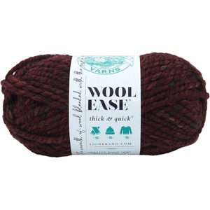 Lion Brand Yarn, Wool-Ease Thick & Quick Yarn, Celebration, White, 3 Pack | Super Bulky Wool Acrylic Blend Fiber for Soft Hats, Sweaters, Chunky Blankets, Yarn for Crochet, Knitting, Crafts, Weaving(Spiced Apple)