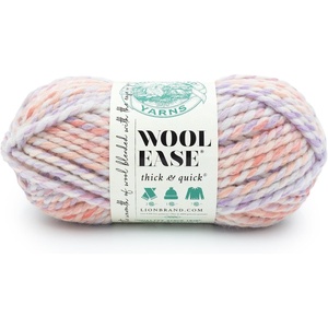 Lion Brand Yarn, Wool-Ease Thick & Quick Yarn, Celebration, White, 3 Pack | Super Bulky Wool Acrylic Blend Fiber for Soft Hats, Sweaters, Chunky Blankets, Yarn for Crochet, Knitting, Crafts, Weaving(Bubblegum)