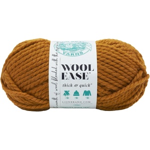 Lion Brand Yarn, Wool-Ease Thick & Quick Yarn, Celebration, White, 3 Pack | Super Bulky Wool Acrylic Blend Fiber for Soft Hats, Sweaters, Chunky Blankets, Yarn for Crochet, Knitting, Crafts, Weaving(Butterscotch)