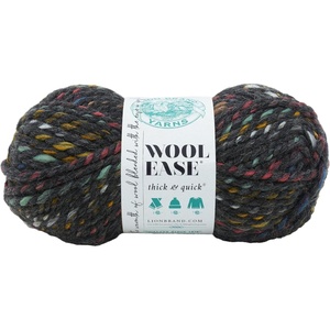 Lion Brand Yarn, Wool-Ease Thick & Quick Yarn, Celebration, White, 3 Pack | Super Bulky Wool Acrylic Blend Fiber for Soft Hats, Sweaters, Chunky Blankets, Yarn for Crochet, Knitting, Crafts, Weaving(Bedrock)