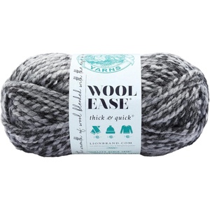 Lion Brand Yarn, Wool-Ease Thick & Quick Yarn, Celebration, White, 3 Pack | Super Bulky Wool Acrylic Blend Fiber for Soft Hats, Sweaters, Chunky Blankets, Yarn for Crochet, Knitting, Crafts, Weaving(Licorice)