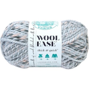 Lion Brand Yarn, Wool-Ease Thick & Quick Yarn, Celebration, White, 3 Pack | Super Bulky Wool Acrylic Blend Fiber for Soft Hats, Sweaters, Chunky Blankets, Yarn for Crochet, Knitting, Crafts, Weaving(Arctic Ice)