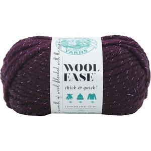 Lion Brand Yarn, Wool-Ease Thick & Quick Yarn, Celebration, White, 3 Pack | Super Bulky Wool Acrylic Blend Fiber for Soft Hats, Sweaters, Chunky Blankets, Yarn for Crochet, Knitting, Crafts, Weaving(Galaxy)