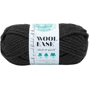 Lion Brand Yarn, Wool-Ease Thick & Quick Yarn, Celebration, White, 3 Pack | Super Bulky Wool Acrylic Blend Fiber for Soft Hats, Sweaters, Chunky Blankets, Yarn for Crochet, Knitting, Crafts, Weaving(Black Walnut)